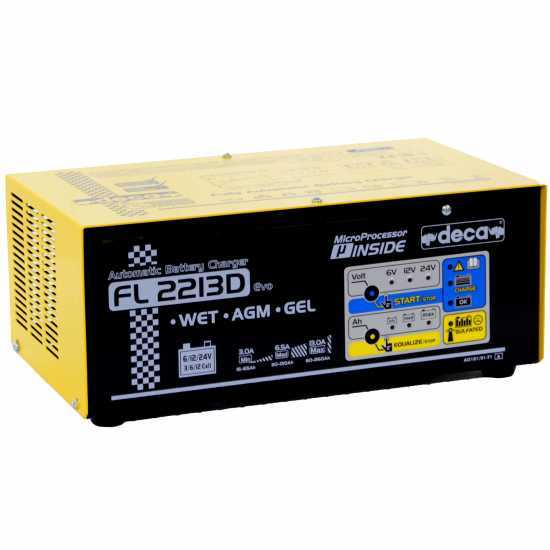 Cargador de bater&iacute;as coches Deca FL 2213D - mantenedor electr&oacute;nico - monof&aacute;sico - bater&iacute;as 6-12-24V