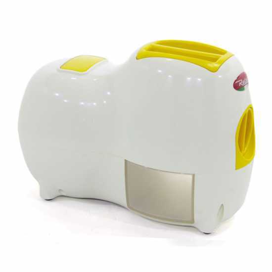 Rallador el&eacute;ctrico de mesa Reber Fido blanco y amarillo 9250 BG, con motor de 140W