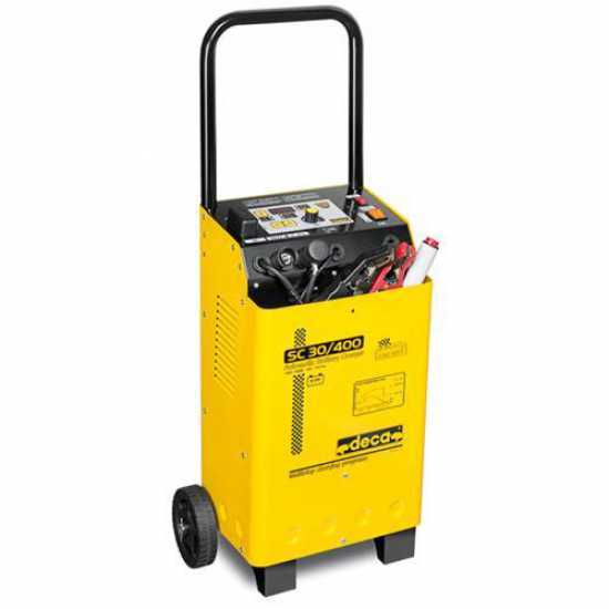 Cargador de bater&iacute;as arrancador 12-24V Deca SC 30/400 con microprocesador, monof&aacute;sico, con ruedas