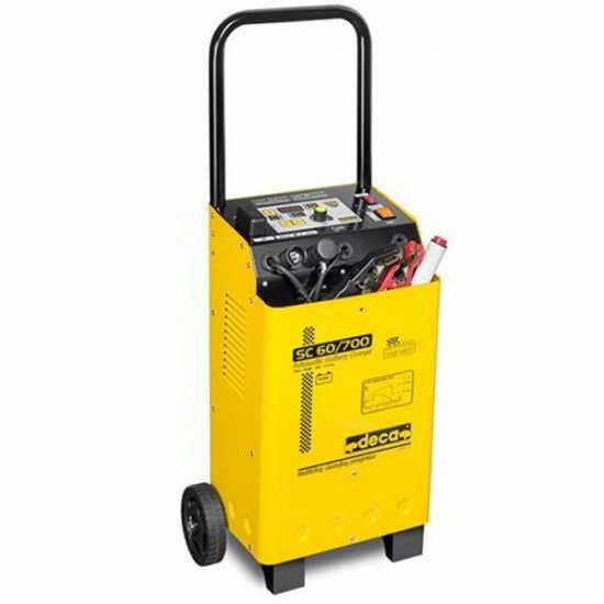 Cargador de bater&iacute;as arrancador 12-24V Deca SC 60/700 con microprocesador, monof&aacute;sico, con ruedas