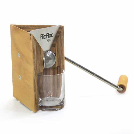 Komo Flic Floc 100g - Molino para copos manual en haya multiplex con rodillos c&oacute;nicos en acero inoxidable