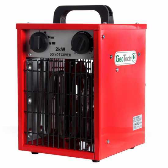 GeoTech EH 200 S - Generador de aire caliente el&eacute;ctrico con ventilador - Monof&aacute;sico