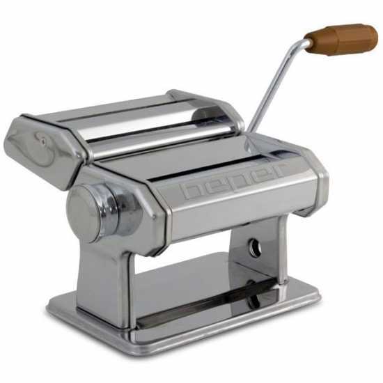 M&aacute;quina para hacer pasta BEPER 90.345 con manivela - para extender y cortar la pasta