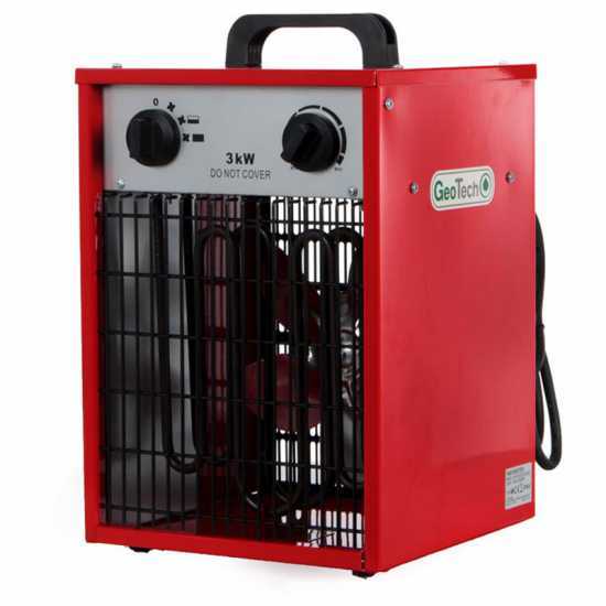 Generador de aire caliente el&eacute;ctrico GeoTech EH 300 S con ventilador, monof&aacute;sico