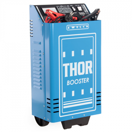 Cargador de bater&iacute;as arrancador Awelco THOR 320 Booster con ruedas, monof&aacute;sico, bater&iacute;a 24-12V