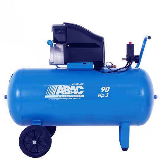 Abac Estoril L30P - Compresor de aire el&eacute;ctrico con ruedas - motor 3 HP - 90 l