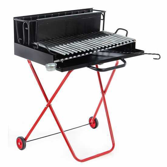 Premium Line Medium - Barbacoa de le&ntilde;a y carb&oacute;n plegable