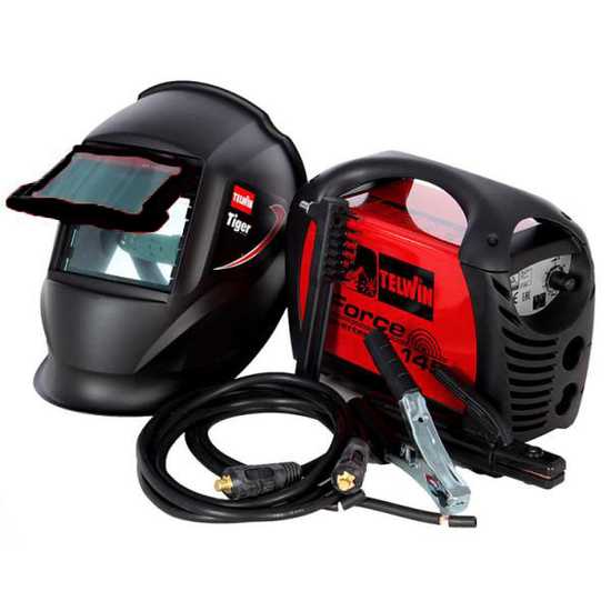 Telwin Force 145 - Soldadora Inverter  (MMA) + M&aacute;scara, corriente continua (DC)