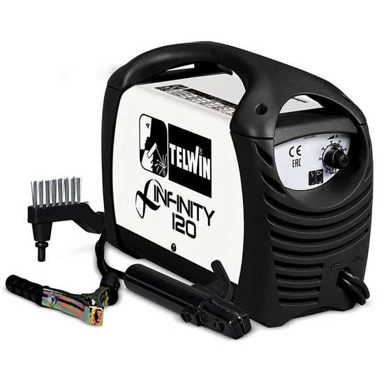 Soldadora inverter de electrodo de corriente continua Telwin Infinity 120 - 80 A - con Kit