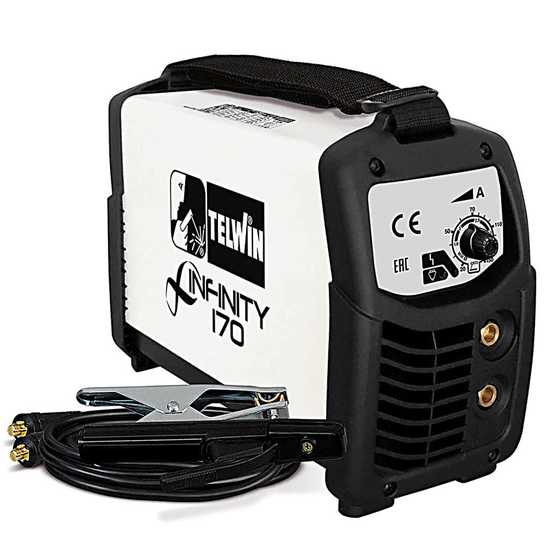 Soldadora inverter a electrodo y TIG de corriente continua Telwin Infinity 170 - 150 A - Kit