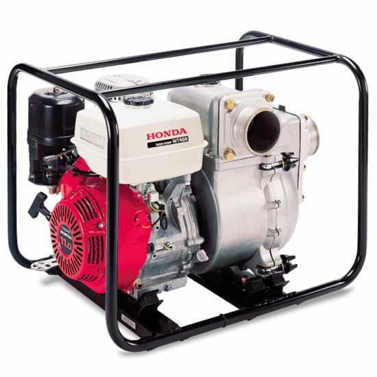 Motobomba de gasolina Honda WT 40 para agua sucia con racores de 100 mm