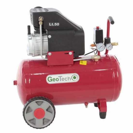 GeoTech AC 50.8.20 - Compresor de aire el&eacute;ctrico 50 l aire comprimido - Motor 2 HP