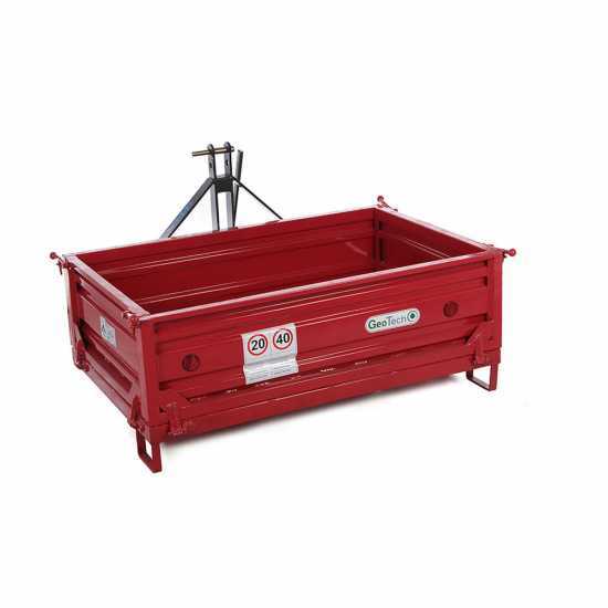Caj&oacute;n de transporte para tractor GeoTech TRP 140 - basculante - 3 laterales abatibles