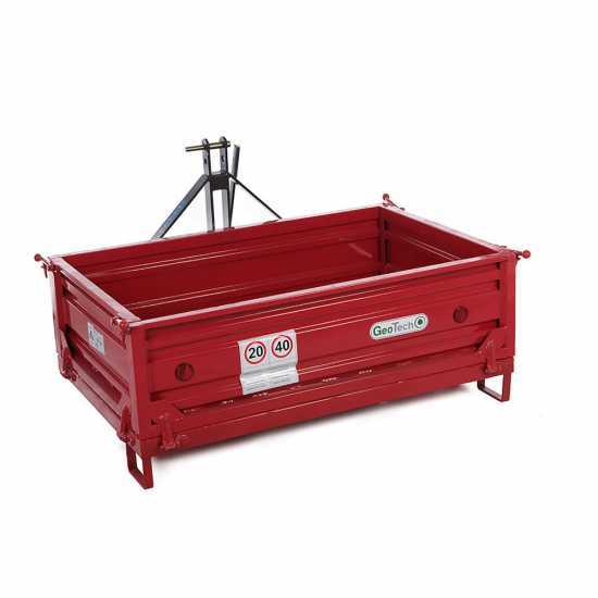 Caj&oacute;n de transporte para tractor GeoTech TRP 160 - basculante - 3 laterales abatibles