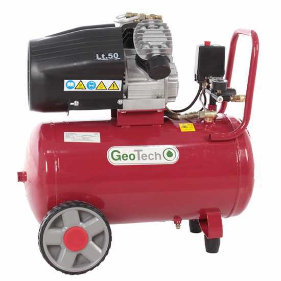 GeoTech AC50-10-30VC - Compresor de aire el&eacute;ctrico 50 l aire comprimido - motor 3 HP