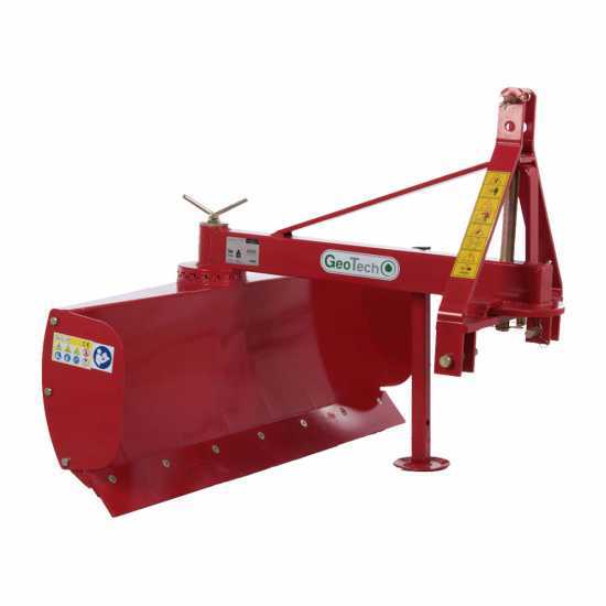 Cuchilla niveladora para tractor GeoTech DL120 giratoria de 360&deg; y brazo orientable