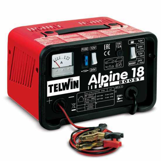 Telwin Alpine 18 Boost - Cargador de bater&iacute;a - bater&iacute;a WET tensi&oacute;n 12/24V - monof&aacute;sico