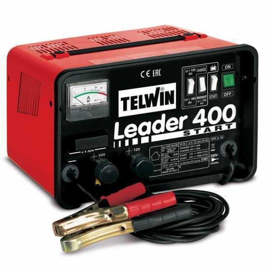 Telwin Leader 400 Start - Cargador de bater&iacute;a de coche y arrancador - bater&iacute;a WET/START-STOP 12/24V