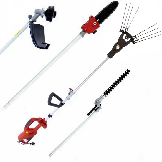 GeoTech BC 1400 Combi - Vareador de aceitunas + Desbrozadora multifunci&oacute;n el&eacute;ctrico