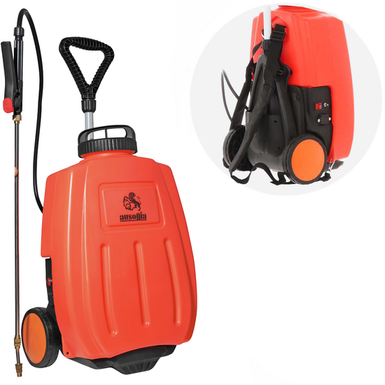 Ausonia - Pulverizador de mochila con ruedas 16L - Bater&iacute;a 12V - 10Ah