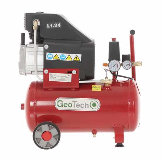 GeoTech AC 24.10.25C - Compresor de aire el&eacute;ctrico de 24 L aire comprimido - motor 2.5 HP