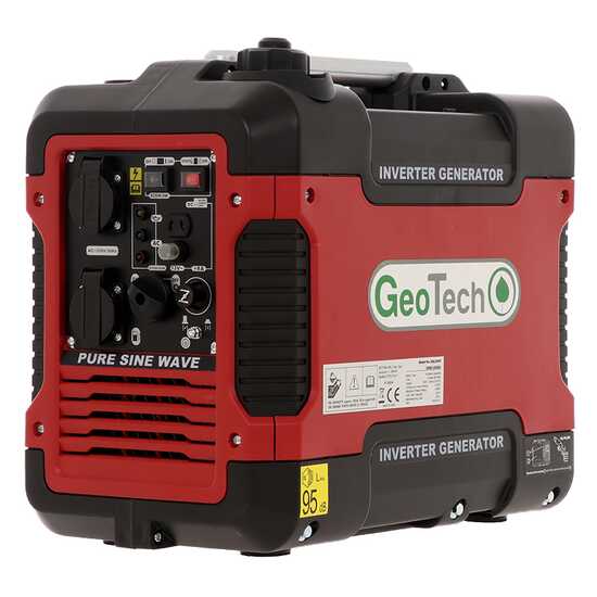 GeoTech SQL2000i - Generador de corriente silencioso inverter 2 kW - Continua 1.7 kw Monof&aacute;sica