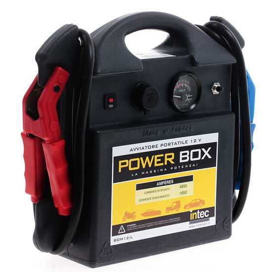 Intec BOM12-L - Arrancador profesional 12V - port&aacute;til y de bater&iacute;a - corriente de arranque 1650A