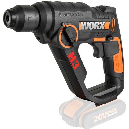 Taladro, Atornillador, Martillo Neum&aacute;tico 20V Worx WX390.9 - producto 3 en1- M&Aacute;QUINA SOLA - SIN BATER&Iacute;A NI CARGADOR