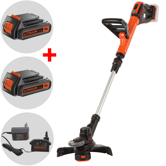 Black &amp; Decker STC1820EPC-QW - Cortabordes de bater&iacute;a 18V 2Ah + bater&iacute;a 18V 2Ah gratis