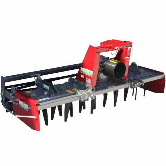 Grada rotativa RH210 - ancho de trabajo 210 cm - 20 cuchillas. Serie media - Rodillo de jaula