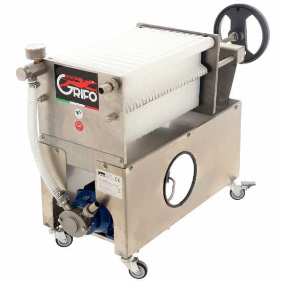 Grifo Professional FCP30-Olio - Filtro para aceite de cartones con carro - Bomba de acero inoxidable