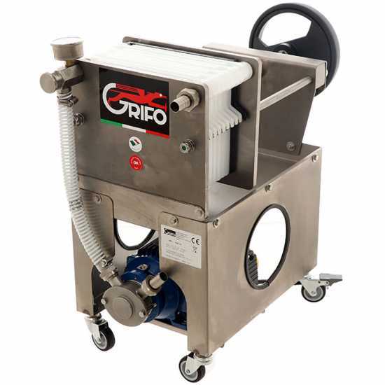 Grifo Professional FCP10-Olio -Filtro para aceite de cartones con carro - Bomba de acero inoxidable