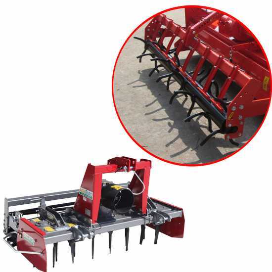 Grada rotativa RH150 - ancho de trabajo 150 cm - 14 cuchillas. Serie media - Rodillo de p&uacute;as