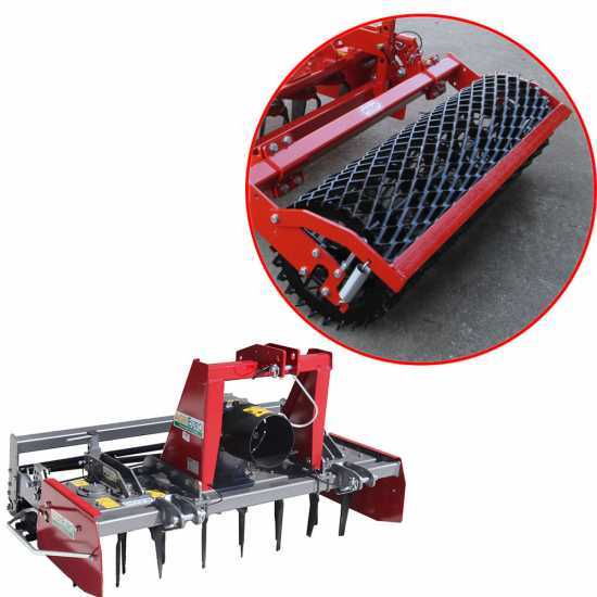 Grada rotativa RH210 - ancho de trabajo 210 cm - 20 cuchillas Serie media - Rodillo de red
