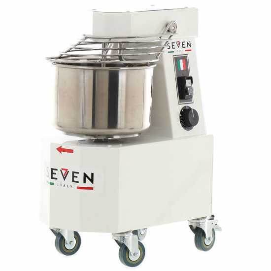 Seven Italy GH 10 - Amasadora de espiral - 230 V - Con ruedas y temporizador