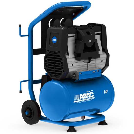 ABAC SILVERSTONE OS15P - Compresor de aire el&eacute;ctrico monof&aacute;sico silencioso, sin aceite - Motor 1.5 HP - 10 L