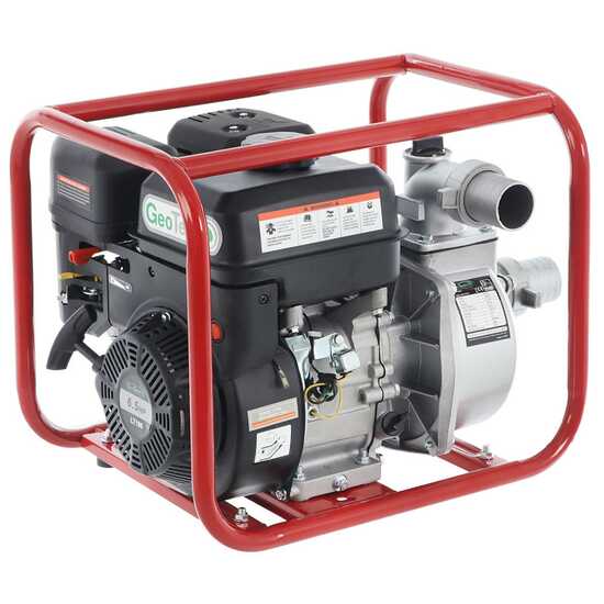 Motobomba de gasolina GeoTech LP 50 V - Racores de 50 mm - 2 pulgadas