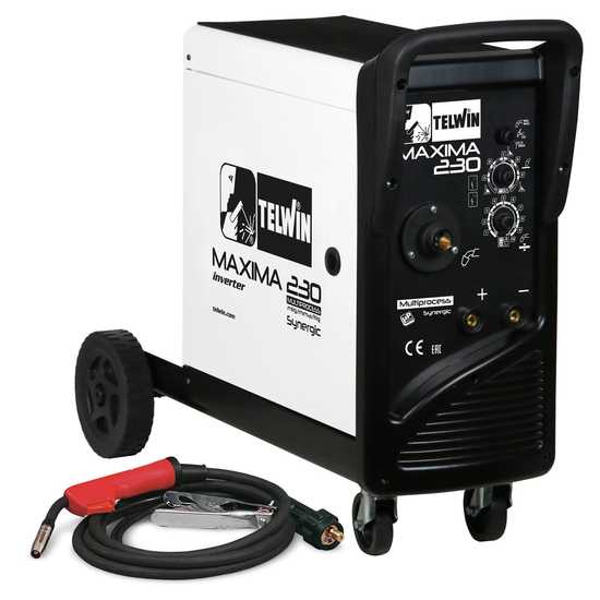 Soldadora inverter de hilo Telwin Maxima 230 Synergic - para MIG-MAG/FLUX/BRAZING/MMA/TIG DC- LIFT - GAS/NO GAS
