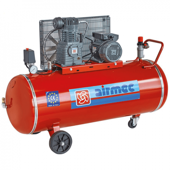 Airmec CR 203 - Compresor de aire con motor el&eacute;ctrico trif&aacute;sico dep&oacute;sito de aire 200 l