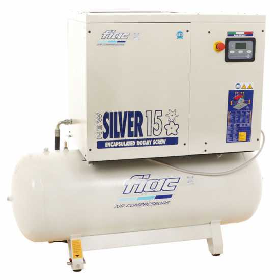 FIAC New Silver 15/300 - Compresor rotativo trif&aacute;sico de tornillo silencioso - Motor 15 HP 