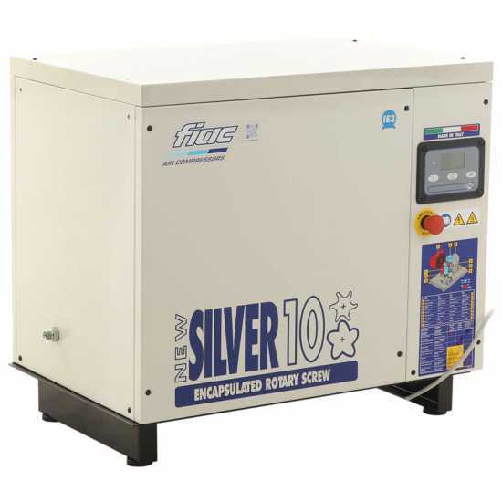 FIAC New Silver 10 - Compresor rotativo trif&aacute;sico de tornillo silencioso - Motor 10 HP 