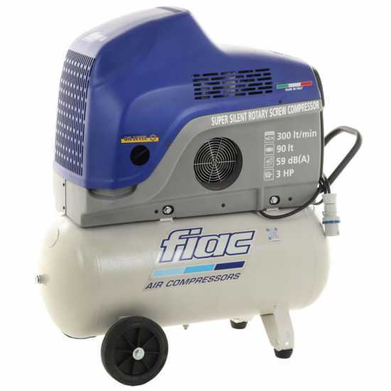 FIAC New Silver 3/90 - Compresor rotativo trif&aacute;sico de tornillo silencioso - Motor 3 HP 