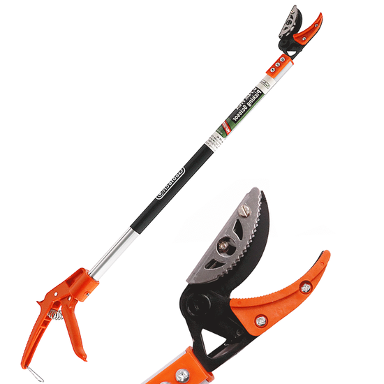 GeoTech FP-80 - Tijeras de poda con p&eacute;rtiga fija con sistema Corta y agarra