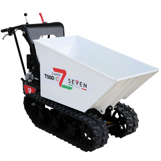 Carretilla de orugas Seven Italy T500HD GX-E - caja dumper - arranque el&eacute;ctrico - capacidad 500 kg hidr&aacute;ulico