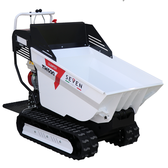 Seven Italy TH500 GX 200 - Carretilla de orugas con caj&oacute;n dumper de 500 kg - Cambio hidrost&aacute;tico