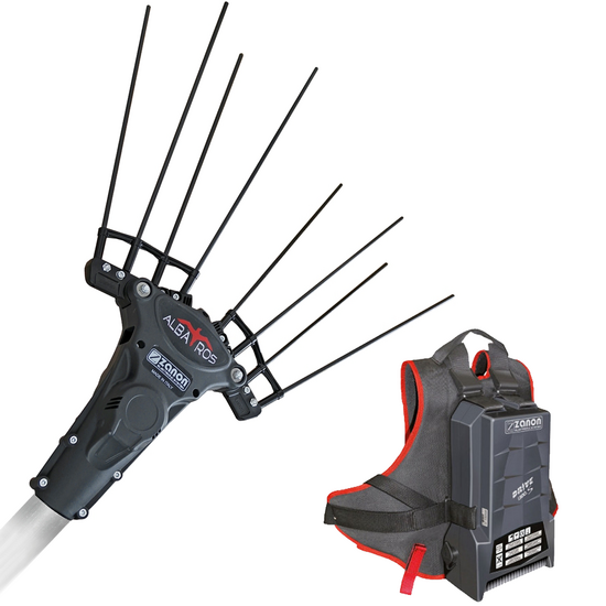 Zanon Albatros AL300 - Vareador de aceitunas eléctrico de batería de litio - Pértiga telescópica 210 - 340 cm - 50.4 V 15.9 Ah