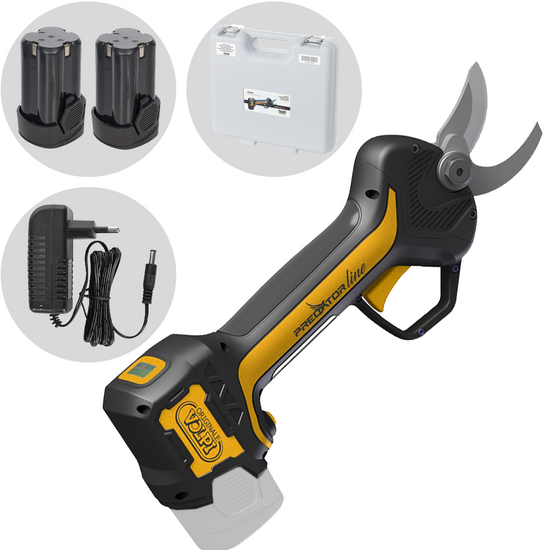 Volpi PV295 - Tijeras el&eacute;ctricas de poda - 2x 14,4 V 2,5 Ah - Di&aacute;metro de corte 25 mm