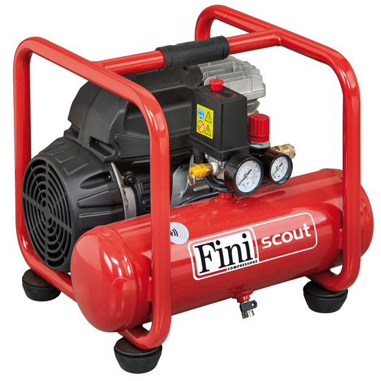 Fini Scout 6/244 - Compresor de aire el&eacute;trico port&aacute;til monof&aacute;sico - Motor 1.5 HP - 6 L