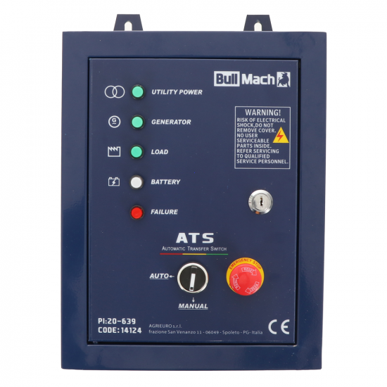 Panel ATS monof&aacute;sico para generadores de gasolina BullMach