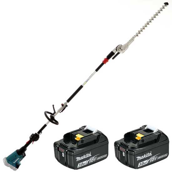 Cortasetos de bater&iacute;a 36V multifunci&oacute;n Makita DUX60 - Bater&iacute;as 2x18V 3Ah